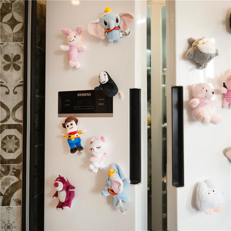 CREATIVE CARTOON PLUSH FRIDGE MAGNET CUTE POOH THE POOH MAGNETIC STICKER MAGNET TRUNK REAR DECORATION DOLL MAGNET