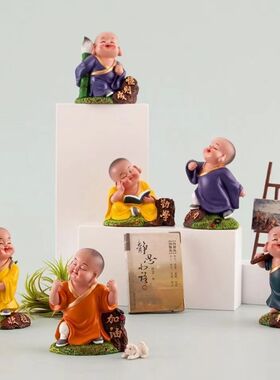妙工坊厘米沙弥手办汽车饰品摆件
