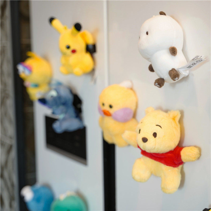 CUTE JAPANESE ANIME CARTOON FRIDGE MAGNET CREATIVE PLUSH TOY MAGNETIC STICKER PERSONALITY THREE-DIMENSIONAL DECORATION MAGNET PENDANT