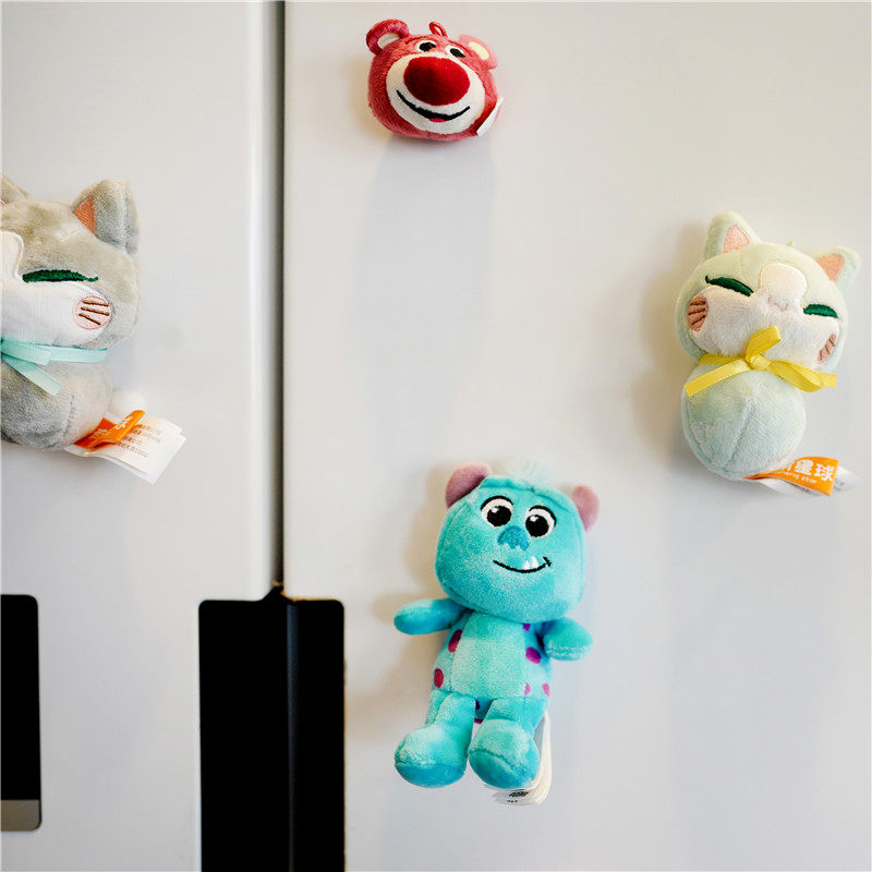 JAPAN CUTE PLUSH FRIDGE MAGNET PERSONALITY KITTEN MAGNETIC STICKER CREATIVE CARTOON DOLL DECORATION MAGNET MAGNET