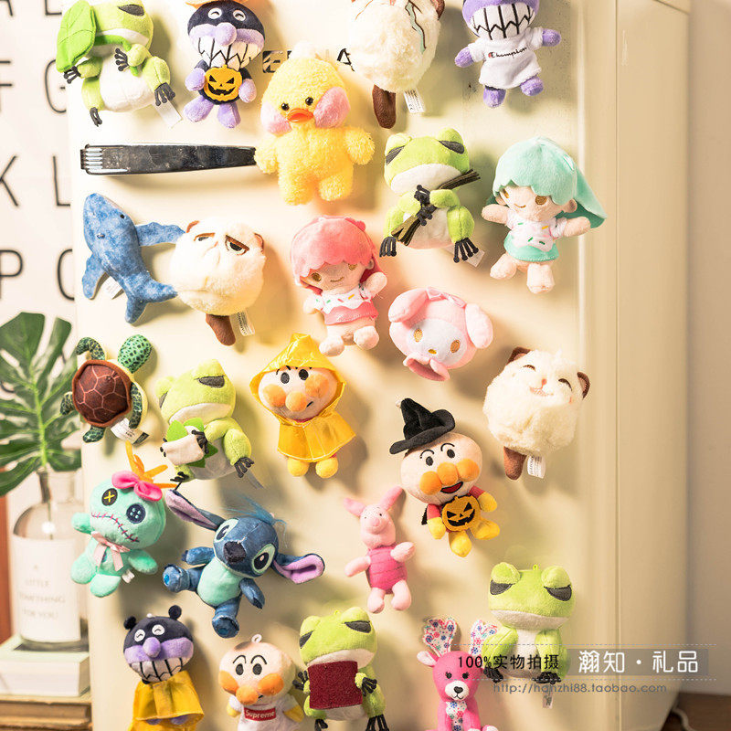 CREATIVE CARTOON ANIME PLUSH TOYS FRIDGE MAGNETS MAGNETS CUTE MAGNETIC STICKERS DOLL PENDANTS HOME DECORATIONS
