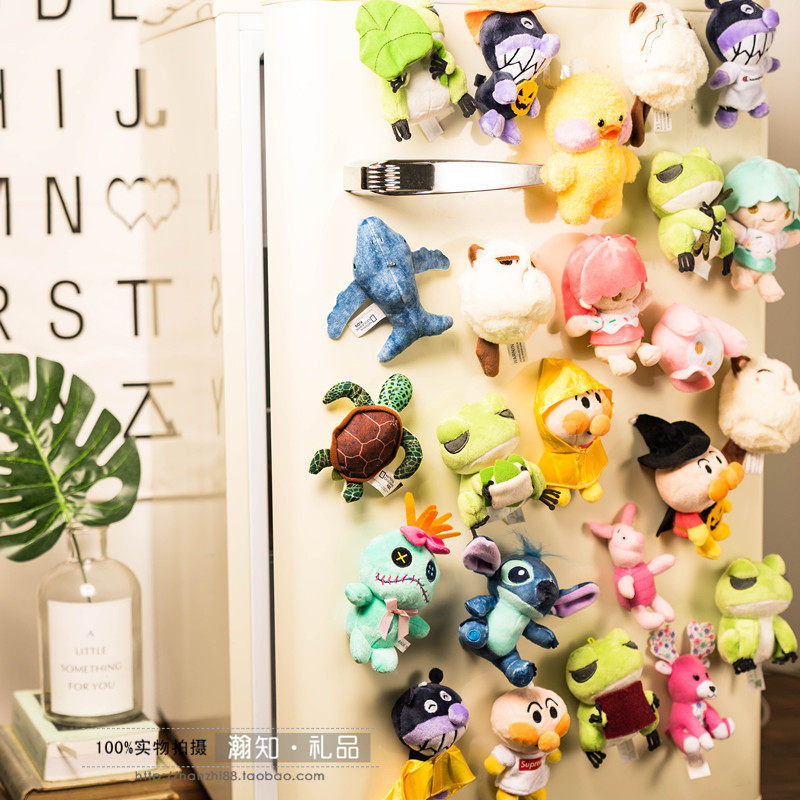 CREATIVE CARTOON ANIME PLUSH TOYS FRIDGE MAGNETS MAGNETS CUTE MAGNETIC STICKERS DOLL PENDANTS HOME DECORATIONS