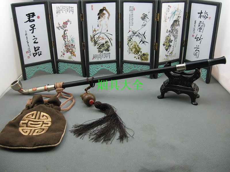 【烟具大全】东北烫金流花烟锅 旱烟袋 老烟斗 烟杆和田青玉烟嘴