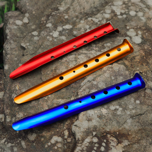 户外超轻便携铝合金沙滩地钉野营帐篷海边天幕防风雪地钉23cm31cm