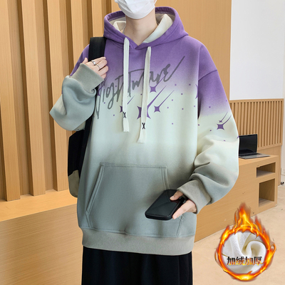 2025卫衣男孩秋冬大童青少年初高中学生加绒加厚宽松帅气百搭上衣