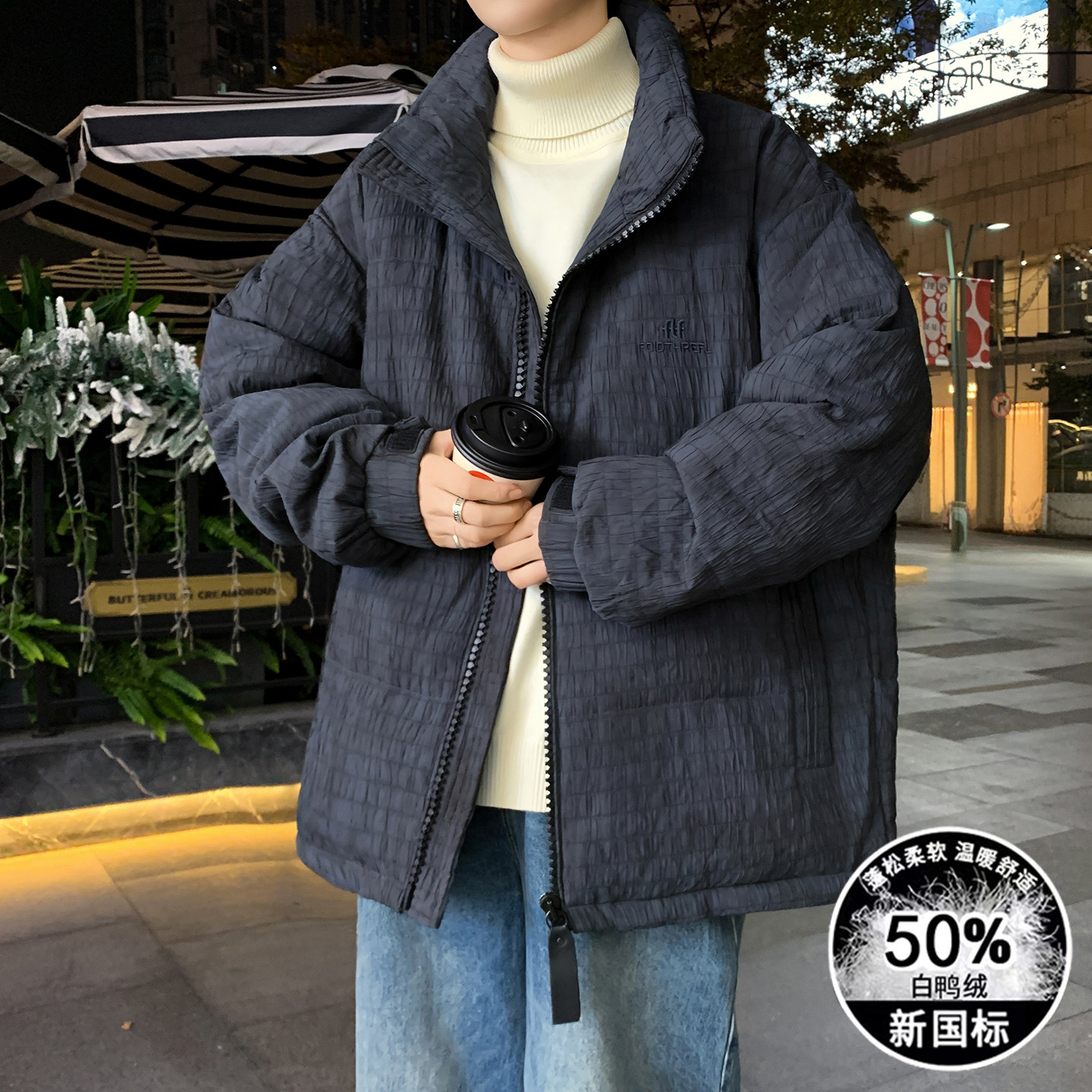 冬季羽绒服男孩青少年初高中学生羽绒服