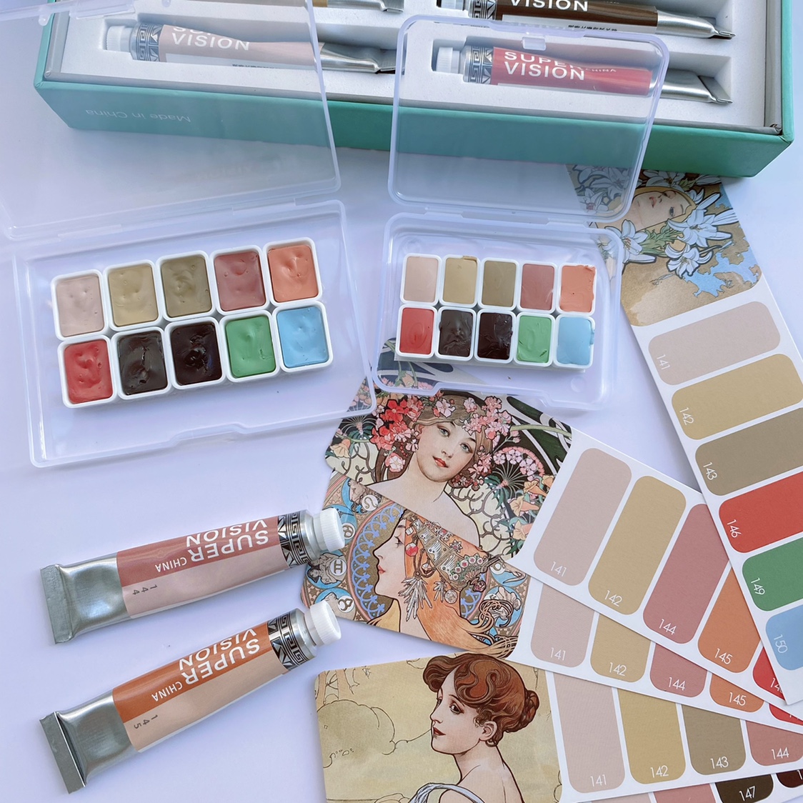 视爵大艺术家高级灰美甲水彩颜料分装110色莫兰迪莫奈马卡龙糖果