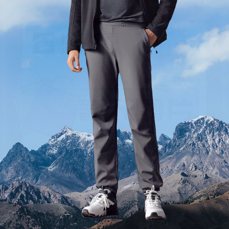 探路者加绒裤男裤长裤束脚秋冬登山跑步运动裤TAMMBM91767-G01X