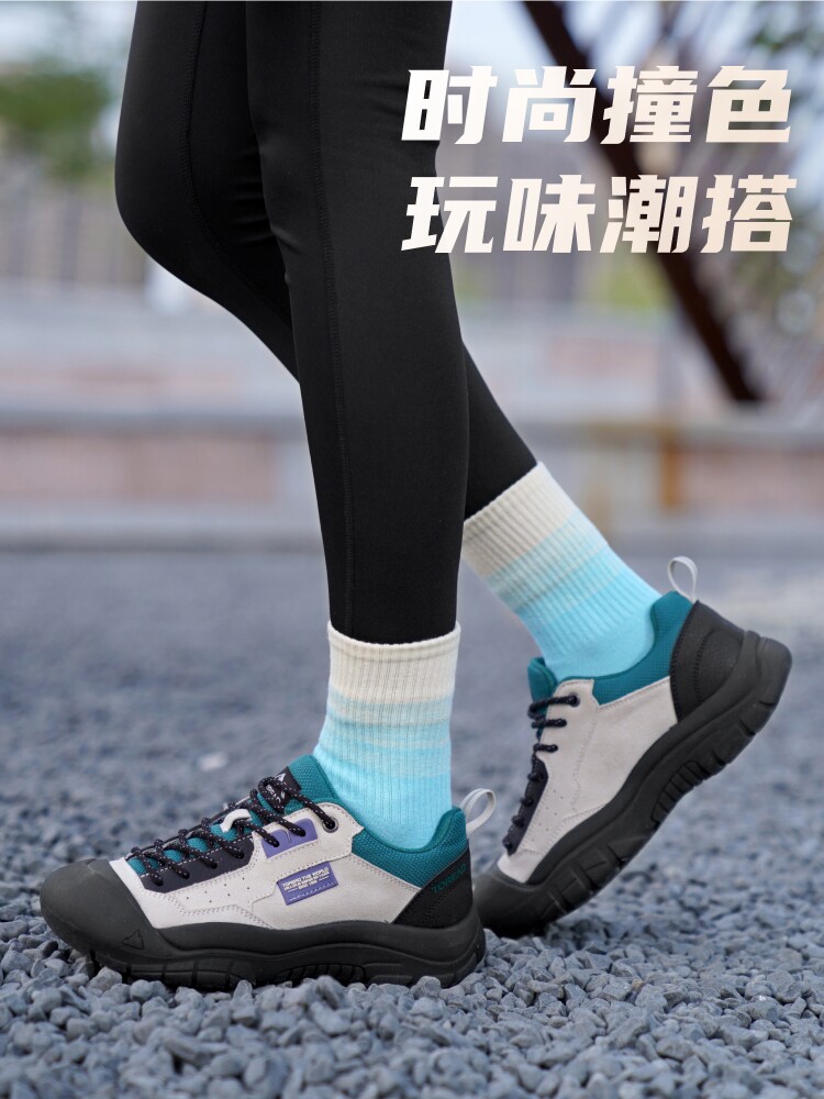 探路者女式休闲鞋秋冬季户外运动防滑女鞋耐磨经典小丑鞋慢跑鞋