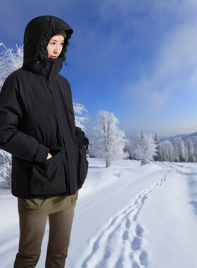 探路者女款远红外升温羽绒服