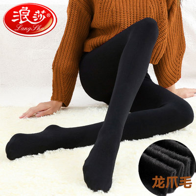 浪莎秋冬季加厚保暖连体打底裤袜