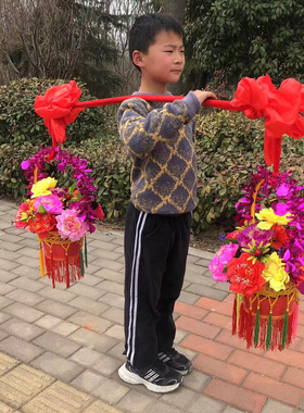 儿童舞蹈花篮幼儿园跳舞花篮秧歌花篮戏剧戏曲舞台表演花篮花挑
