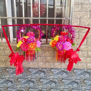 挑花篮婚庆舞蹈花锄道具红楼梦林黛玉葬花手提花篮旱船秧歌表演