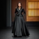 裙优雅时尚 外套大摆长半裙奢华套装 大牌黑色丝毛西装 高级定制经典