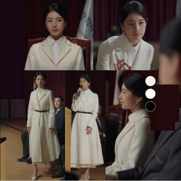 高级定制韩剧安娜同款白色羊毛羊绒大衣毛呢外套修身显瘦优雅气质