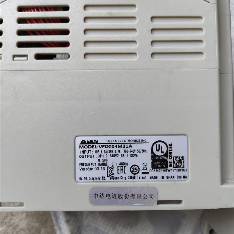 台达拆机VFD004M21A,220V,0.4KW的,机器包