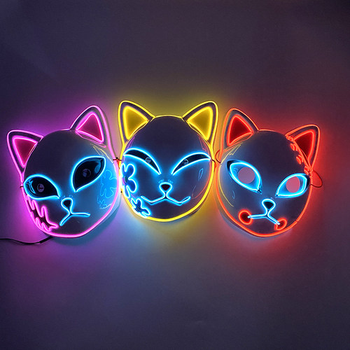 万圣节LED恐怖成人发光面具