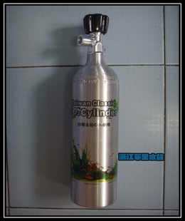 台湾金品山东牙CO2二氧化碳铝瓶侧开口缸用1L 公制螺口 2L3L英制