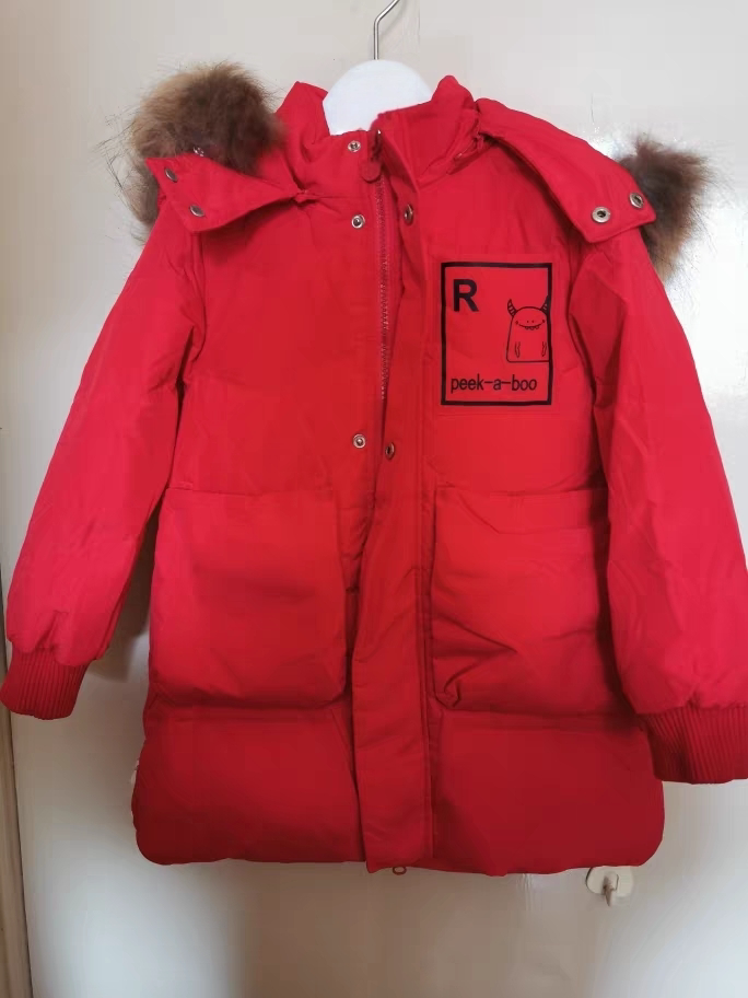 女中童中长款加厚保暖羽绒服90绒专柜同款