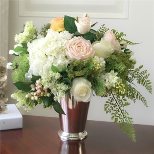 高档仿真花成品样板房客厅花艺玄关花欧式美式餐桌花装饰假花摆件