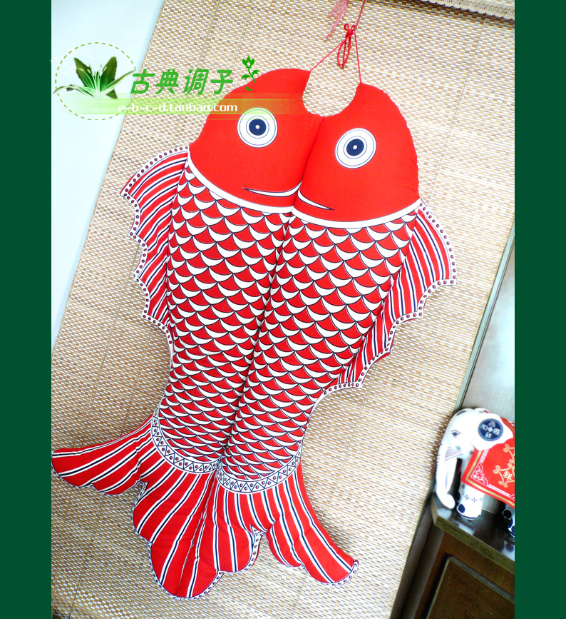 手工鲤鱼挂件装饰品包邮