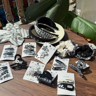 alline韩版钢琴星星猫咪音符黑白发箍鸭夹纽扣方巾大肠圈简约抓夹