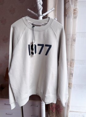 FEAR OF GOD复线ESSENTIALS1977植绒卫衣FOG圆领宽松情侣男女外套