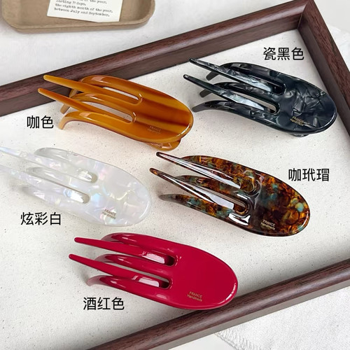韩版椭圆巨能抓鸭嘴夹大号一字发夹慵懒盘发神器燕尾夹发卡头饰女
