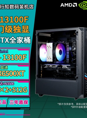 【行知数码】13100F＋RX6500XT/RTX3050 电竞游戏台式机