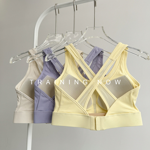 一体式 运动内衣女防震跑步训练健身美背文胸外穿普拉提瑜伽背心