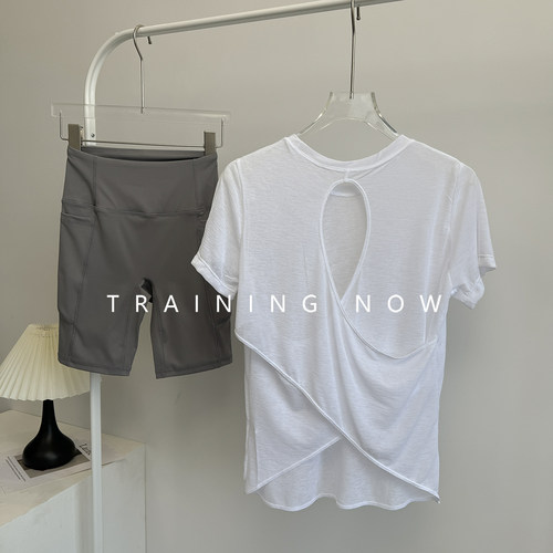 瑜伽服套装女夏宽松薄款运动健身