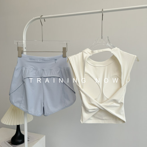 绝美羽毛球服女夏高颜值网球运动健身套装瑜伽背心速干短裤晨跑服
