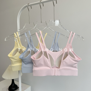 运动美背内衣女瑜伽服上衣普拉提训练背心大胸显小防下垂防震文胸