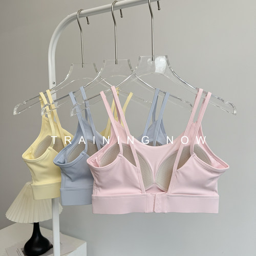 运动美背内衣女瑜伽服上衣普拉提训练背心大胸显小防下垂防震文胸