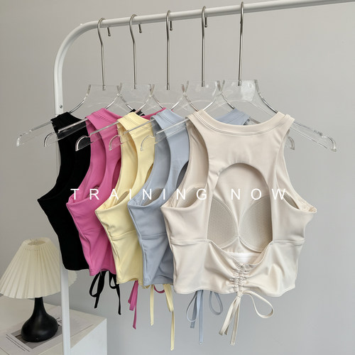 高强度运动内衣女遮副乳瑜伽健身