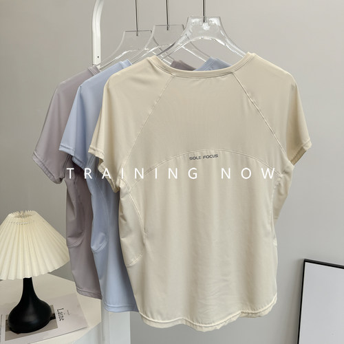 高端运动短袖女上衣跑步速干