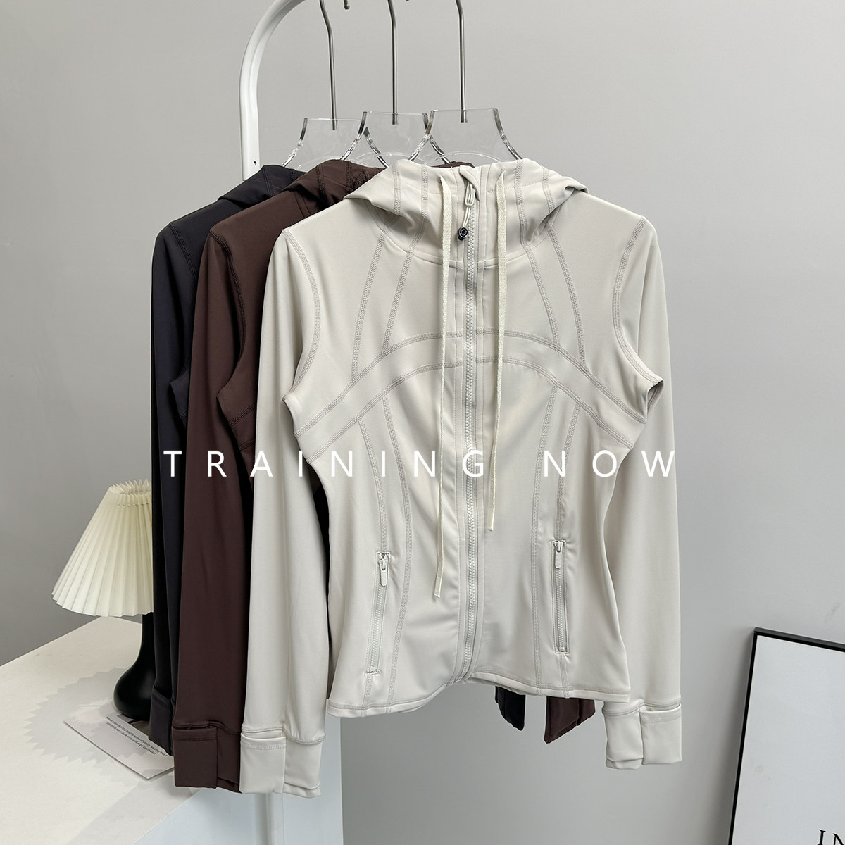 高品质！！瑜伽服外套连帽define图片