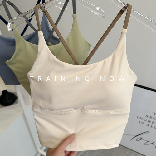 运动内衣女夏季美背一体式