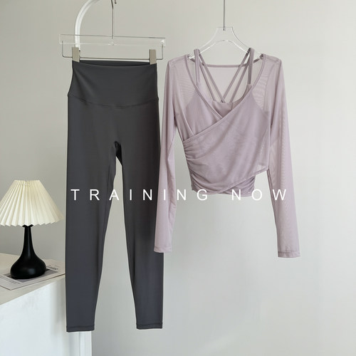 晨跑步套装女秋季健身房训练