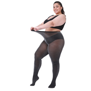 连裤 薄款 袜Plus pantyhose多尺码 60D丝袜 size 跨境欧美银丝超大码