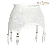 珞樱8419高档刺绣吊袜带包胶金属葫芦扣欧美款 极光长筒袜丝袜配件