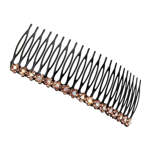 密齿发梳刘海发箍女压发顶夹韩国发饰水钻防滑插梳铁齿盘发发卡