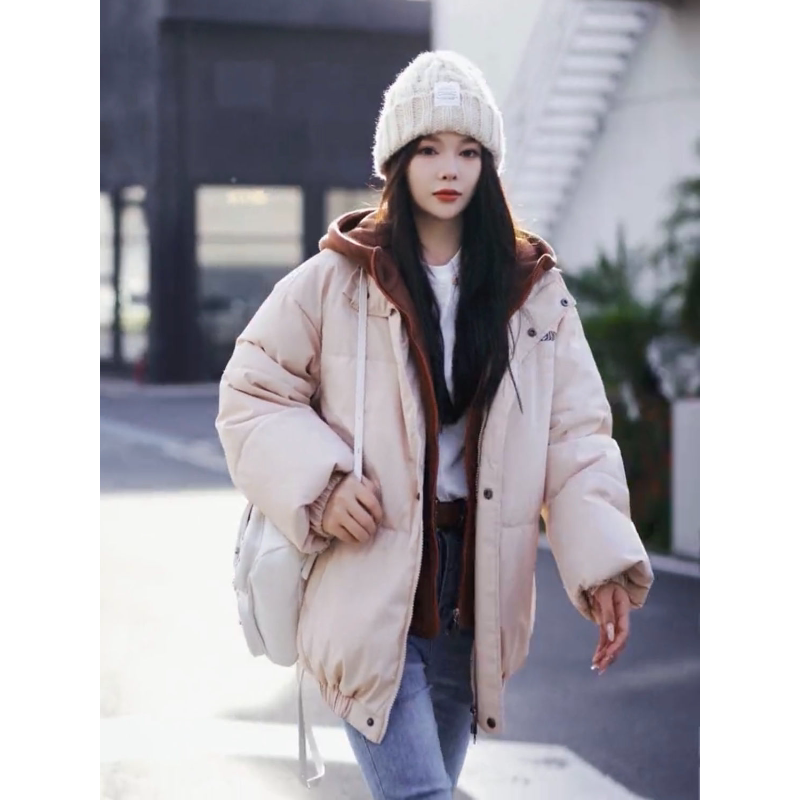 oversize面包服短款羽绒棉衣棉服女2025年新款潮秋冬季外套厚棉袄