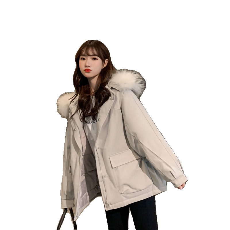 羽绒韩版宽松秋冬季2023年面包服