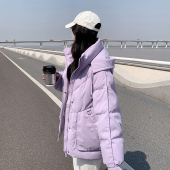 潮秋冬季 oversize面包服短款 加厚棉服棉衣女2025年新款 外套厚棉袄