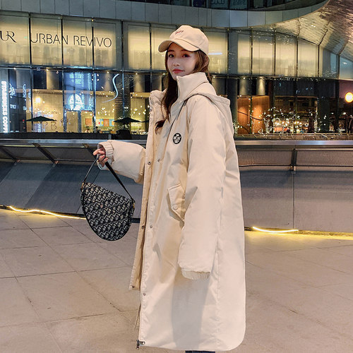 反季韩版宽松风中长款棉袄面包服