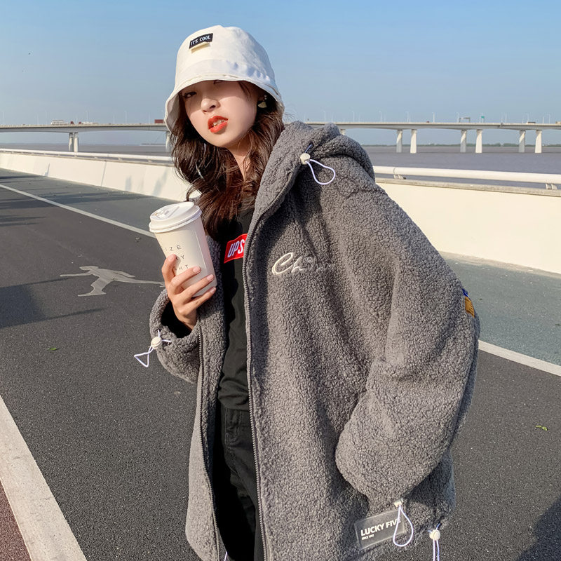 加厚羊羔毛短款羽绒棉衣棉服女韩版宽松秋冬季外套棉袄2021年新款