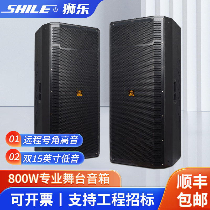 狮乐（SHILE）BM-25专业双十五英寸舞台音箱户外演出大功率音响