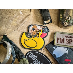 泡面战术小黄鸭陆特贴魔术贴章魔术贴定制臂章士气章魔术贴徽章