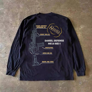 【泡面战术】丹尼尔防务DD长袖T恤军迷服饰硬汉军事风T恤卫衣